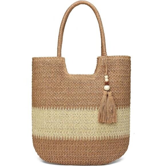 Straw Beach Bags for Vacation Holiday 01 - Picture 1 of 7